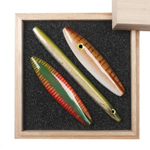 Gaveske m. blink til havrredfiskeri 