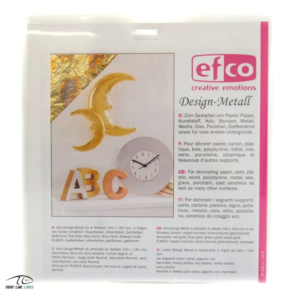 Bladmetal Metalfolie Grn Guld Design Metal