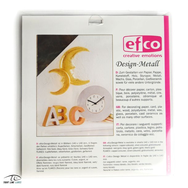Bladmetal Sort Guld Design Metal