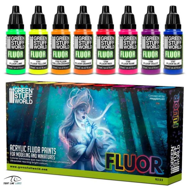 Fluor Paints X 8 UV Maling St