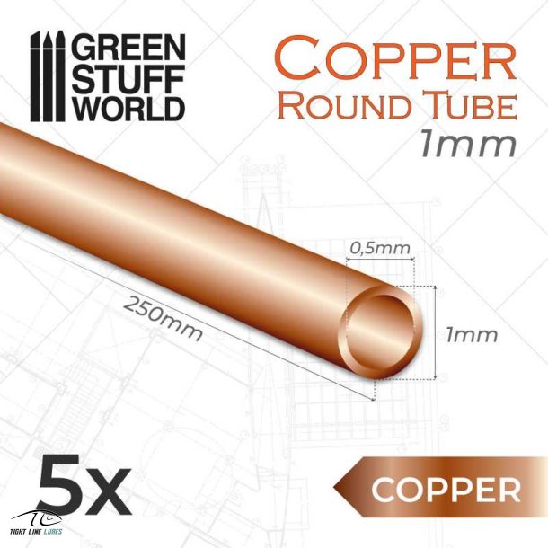 Kobber Rr til Wobler 1 mm