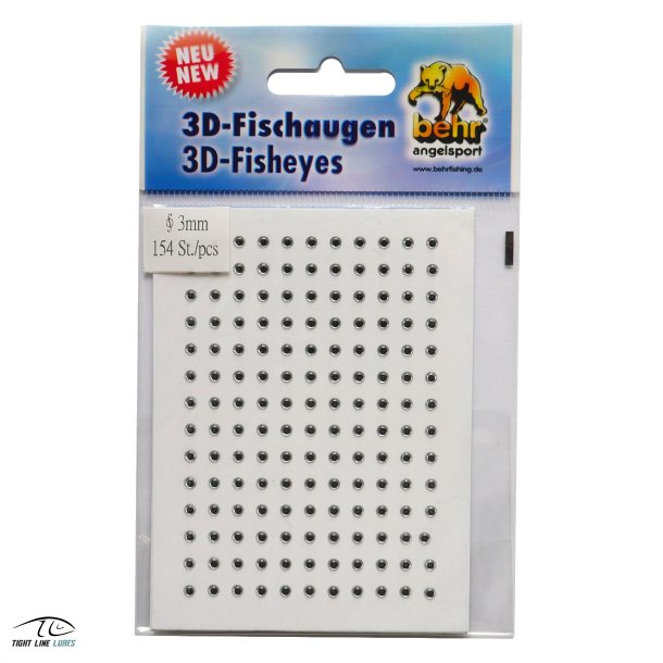 Fiske jne 3 mm 3D Slv 154 stk.