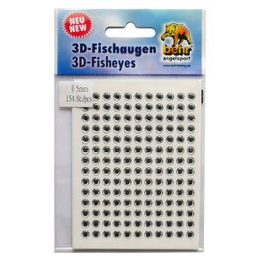 Fiske jne 5 mm 3D Slv 154 stk.