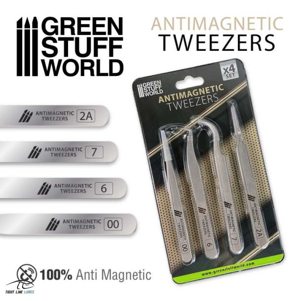 Pincet St Med 4 Pincetter 100% Anti-magnetisk