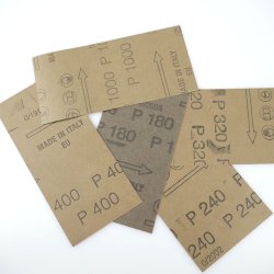 Sandpapir 5 ark i forskellige kornstrrelser