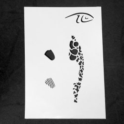 Hundestejle Stencil Til Fiskegrej 8,8 cm