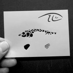 Hundestejle Stencil Til Fiskegrej 6 cm