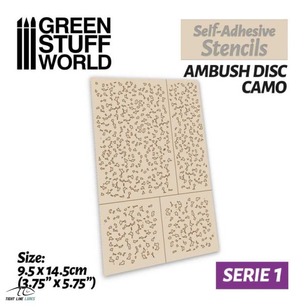Selvklbende Stencil - Ambush Disc Camo