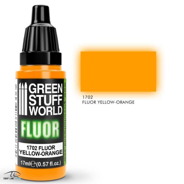 Airbrush UV Maling Orange-Gul Fluor 1702